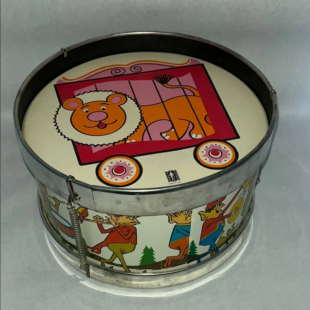 Vintage Circus Lion Drum Toy - Picture 4 of 6
